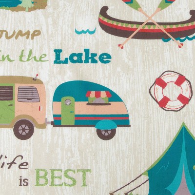 Lake Holiday Multicolor Polyester Microfiber Shower Curtain