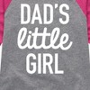 Girls' - Instant Message - Dad Set Little Girl Shirt Tail Raglan Graphic T-shirt - 2 of 4