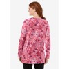 Woman Within Plus Size Perfect Printed Long-Sleeve Crewneck Tunic - 3 of 4
