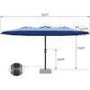 13ft Double-Sided Patio Umbrella, UV99% Protection, Fade-Resistant Outdoor Market Umbrella with Crank Handle, Alloy Steel Frame (No Base Included) - 2 of 4