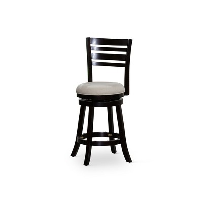 NicBex Dining Chairs Upholstered Chair Bar Height Chairs Slat Back Swivel Chair Fabric Seat for Kitchen