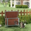 PawHut Outdoor Cat House, Wooden Feral Cat House, All-Round Foam Insulated Cat Shelter with Weatherproof Roof, Removable Floor, Openable Roof, Brown - 3 of 4