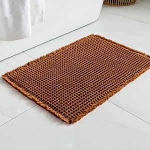 BAGOKIE Set of 2 Waffle Bathroom Rugs & Mats - 1 of 4