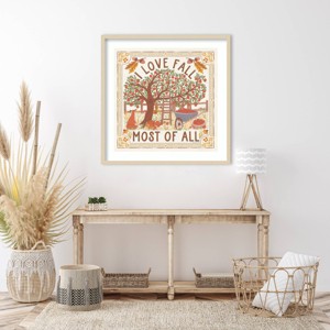 Amanti Art 33"x33" Autumn Days II by Laura Marshall Wood Framed Wall Art Print - 1 of 4