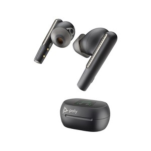 Poly Voyager Free 60+ UC Carbon Black Earbuds +BT700 USB-C Adapter +Touchscreen Charge Case - 1 of 4