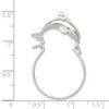Black Bow Jewelry Sterling Silver Dolphin Charm Holder Pendant - 3 of 4