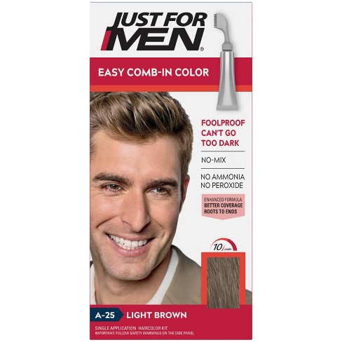 Just For Men Easy Combin Color Gray Hair Coloring For Men With Comb Applicator 1 2oz Light Brown 5 Target