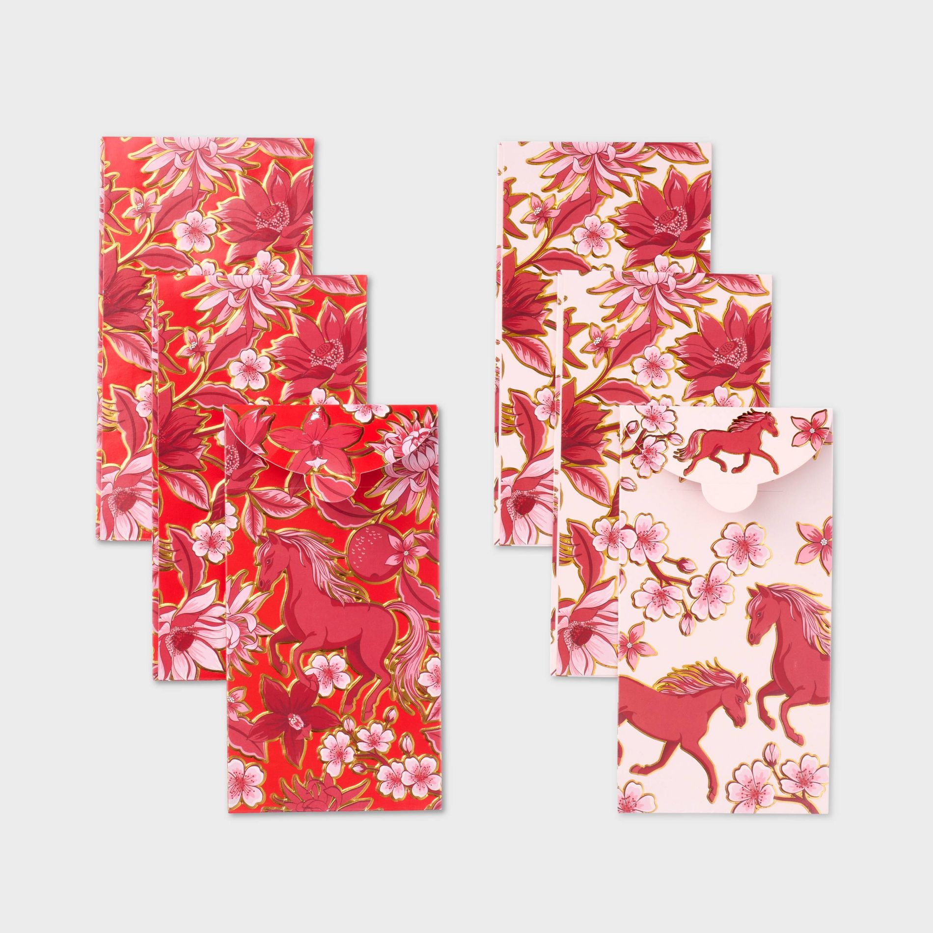 Lunar New Year 6ct Envelopes Red