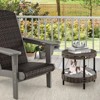 Tangkula 2-tier Rattan Cat Nest Wicker Kitten House w/ Removable Padded Cushion for Home - 3 of 4