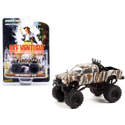 1989 Chevrolet S-10 Extended Cab Monster Truck Camo "Ace Ventura: When Nature Calls" 1995 Movie 1/64 Diecast Model by Greenlight