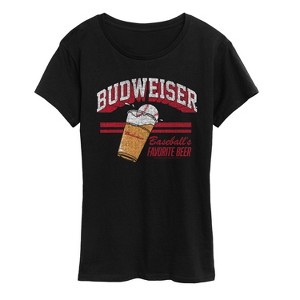 Women's - Budweiser - Budweiser Cup Baseball Short Sleeve Graphic T-Shirt - 1 of 4