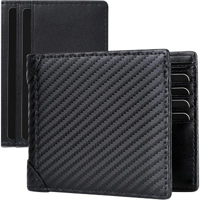 Paaaawaters Mens Wallet Rfid Blocking Leather Wallet for Men Bifold Wallets with 1 ID Window 13 Card Holders