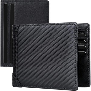 Paaaawaters Mens Wallet Rfid Blocking Leather Wallet for Men Bifold Wallets with 1 ID Window 13 Card Holders - 1 of 4