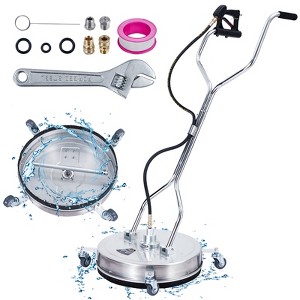 20/24" Pressure Washer Surface Cleaner, 4000 MAX PSI,Stainless Steel Surface Cleaner with 4 Wheels, with Double Handle for Concrete, Patio, Sidewalk - 1 of 4