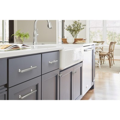 Polished Chrome Square Cabinet Knob with Mounting Hardware