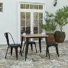 Merrick Lane Indoor/Outdoor Dining Table, 31.5" Square All Weather Poly Resin Top with Steel Base - 2 of 4