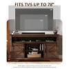 TV Stand for 65+ Inch TV, 33" Tall Farmhouse Entertainment Center with Sliding Barn Door, Wood TV Consoles for Living Room - 2 of 4
