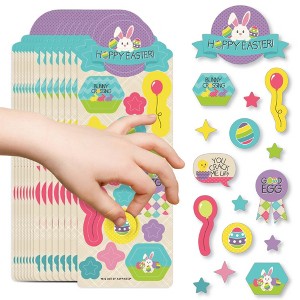 Big Dot of Happiness Hippity Hoppity - Easter Bunny Party Favor Kids Stickers - 16 Sheets - 256 Stickers - 1 of 4