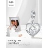 Sterling Silver Heart Birthstone Charms - Customizable Beads for Bracelets & Necklaces, Gift for Women - 4 of 4