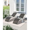Acekool 2-Piece Aluminum Chaise Lounge Set - Textilene Poolside Chairs with Ergonomic Support - 4 of 4