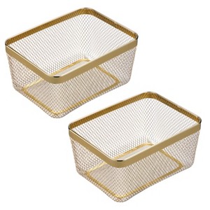 Metal Mesh Pantry Basket for Kitchen Storage - 1 of 4