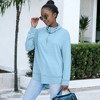 Anna-Kaci Women's Zip Up Funnel Neck Fashion Sweater - 3 of 4