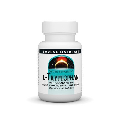 L-Tryptophan 500mg with Coenzyme B6 by Source Naturals, Inc.  -  30 Tablet