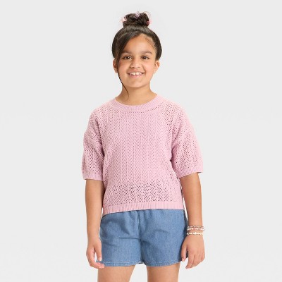 Girls' Short Sleeve Pullover Sweater - Cat & Jack™
