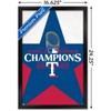 Trends International MLB Texas Rangers - 2023 World Series Team Logo Framed Wall Poster Prints - 3 of 4