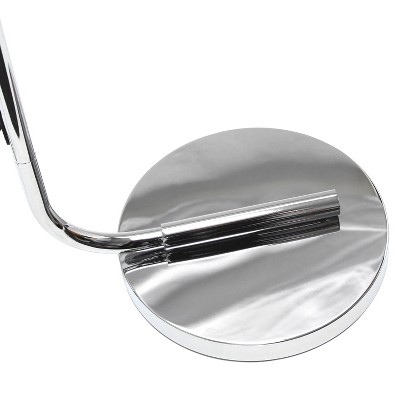 Sleek Chrome Arc Floor Lamp with Clear Glass Shade