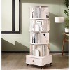Okak Modern 360 Rotating Bookshelf with 4/5-Tier, Floor Standing Bookshelf, Narrow Storage Shelves for Bedroom, Living Room - 2 of 4