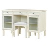 JUJABU 2-in-1 Flip-Top Vanity Table with Mirror, Storage Drawer & Side Cabinet for Bedroom, Study, or Living Space, White Oak Finish - 2 of 4