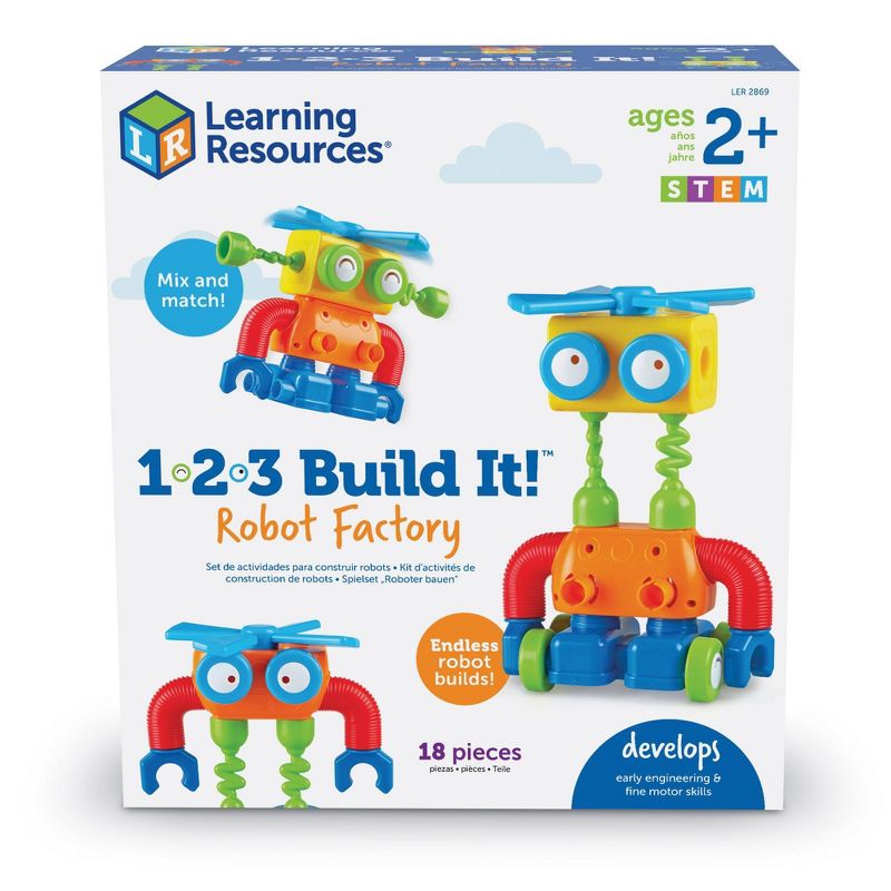 Learning Resources 1-2-3 Build It! Robot Factory, 1 of 12
