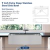30/33 Inch Kitchen Sink, Apron Front Workstation Sink, 16 Gauge Stainless Steel Single Bowl, Deep Undermount Farm Basin with Complete Accessories - 2 of 4