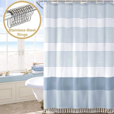 LunaLulinlk Tassel Shower Curtain Set with Hooks