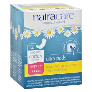 Natracare Organic Cotton Ultra Pads Super+ - 12 ct