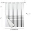 Americanflat 72x75 Hookless Shower Curtain - Grey Lines Shower Curtain with Sheer Panel, Snap-In Liner, and Grommets - 100% Polyester - 2 of 4