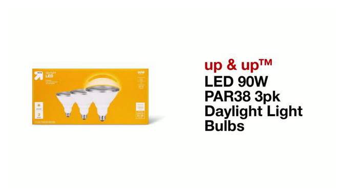 LED 90W PAR38 3pk Daylight Light Bulbs - up &#38; up&#8482;, 2 of 5, play video