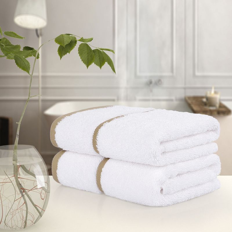 PiccoCasa 750 GSM Hand Towels Cotton Face Towels Highly Absorbent 16"x30" 2Pcs, 3 of 7