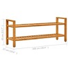 vidaXL Shoe Rack Shoe Storage Organizer Shoe Shelf for Closet Solid Oak Wood - 4 of 4