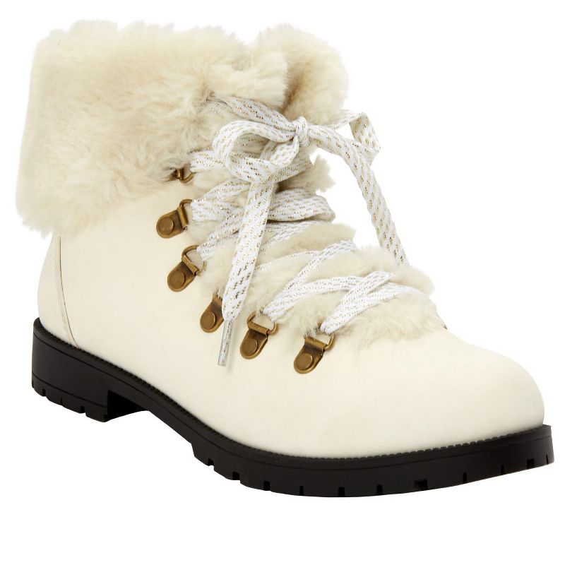 Comfortview Wide Width Arctic Bootie Faux Fur Trim Women's Winter Snow Boots, 1 of 2