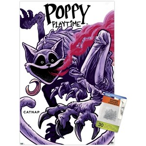 Trends International Poppy Playtime - CatNap Feature Series Unframed Wall Poster Print Clear Push Pins Bundle 14.725" x 22.375" - 1 of 4