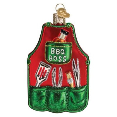 Old World Christmas 4.0 Inch Bbq Apron Ornament Barbeque Grill Tree Ornaments