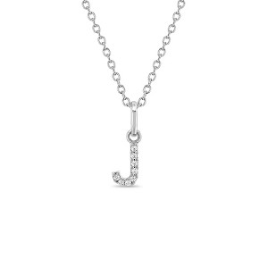 Girls' Cubic Zirconia Letter Sterling Silver Necklace - In Season Jewelry - 1 of 4