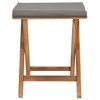 vidaXL Folding Chairs 2 pcs Solid Teak Wood and Fabric Dark Gray - 4 of 4