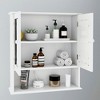 Sevobal Bathroom Storage Cabinets, Double Door Lockers with Inner Shelf and Open Storage Shelf for Bathroom, White, 21.65"*6.5"*22.83" - 3 of 4