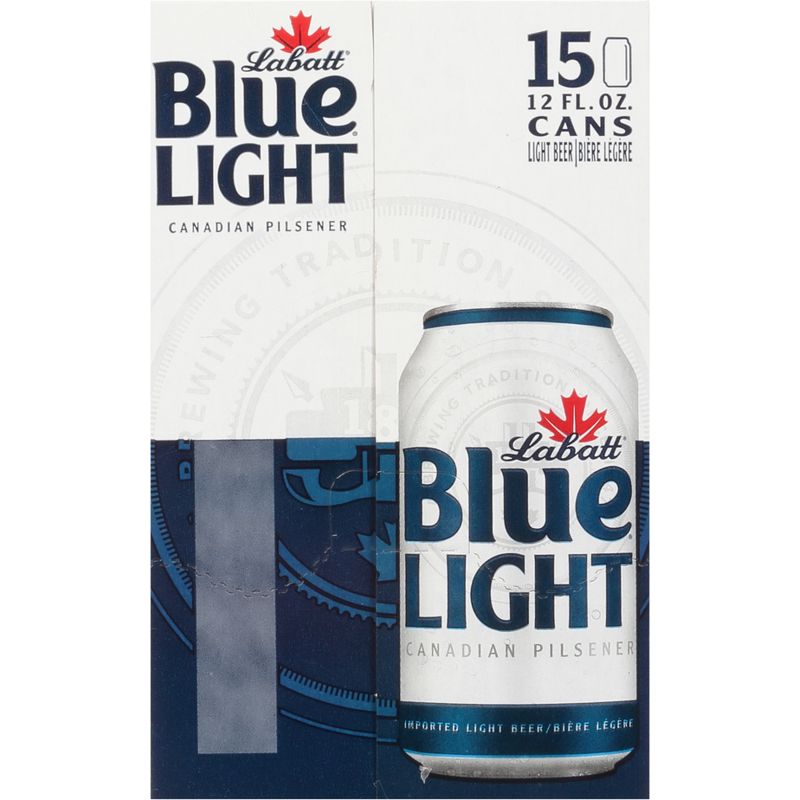 Labatt Blue Light Canadian Pilsener Beer - 15pk/12 fl oz Cans, 6 of 7