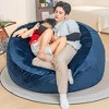 NicBex 5 Ft Velvet Bean Bag Chair for Kids and Adults,Plush Floor Chair with Washable Cover,Filled with High Resillence Memory Foam - 2 of 4