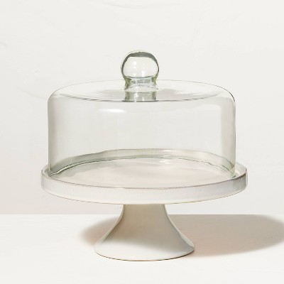 Stoneware & Glass Covered Cake Stand - Hearth & Hand™ with Magnolia