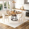 Round Dining Table for 4-6,42 Inch Kitchen Table with Storage, Circular Dining Tables for Kitchen, Dining Room, Living Room, Meeting Room, Department - 3 of 4